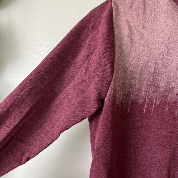 Ten Tree Graphic Forest Pullover Hooded Jacket Red Berry Women’s Size XS - Picture 6 of 11